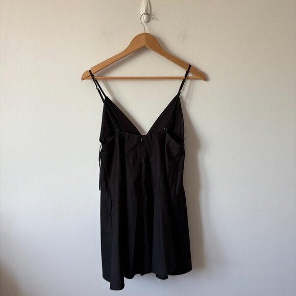 Zara Poplin Short Dress w/ Straps NWT Black Size Small - Picture 6 of 10